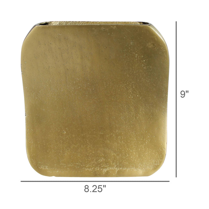Gold rectangular planter 