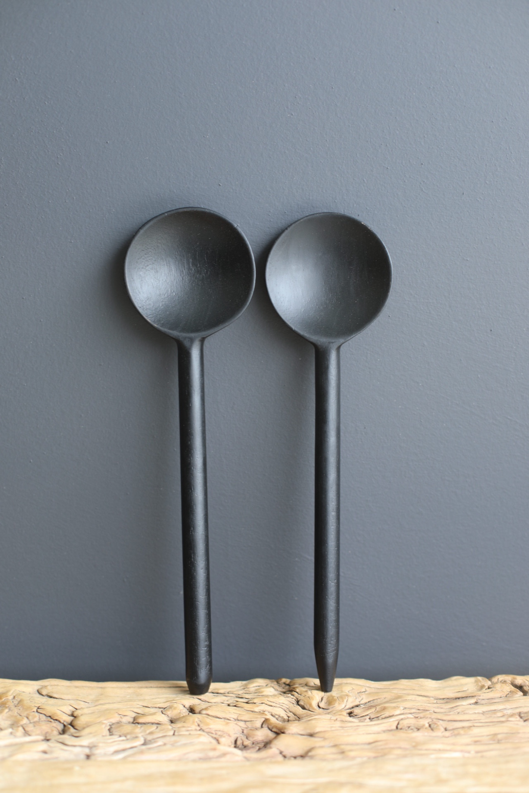 Hand Carved Spoons Black (set of 2)