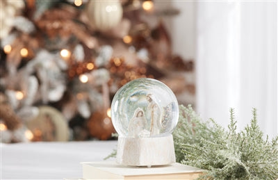 Musical Snow Globe w/Holy Family