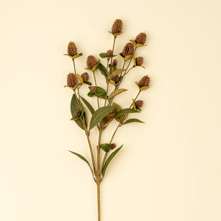 realistic artificial plant stem with dried flowers