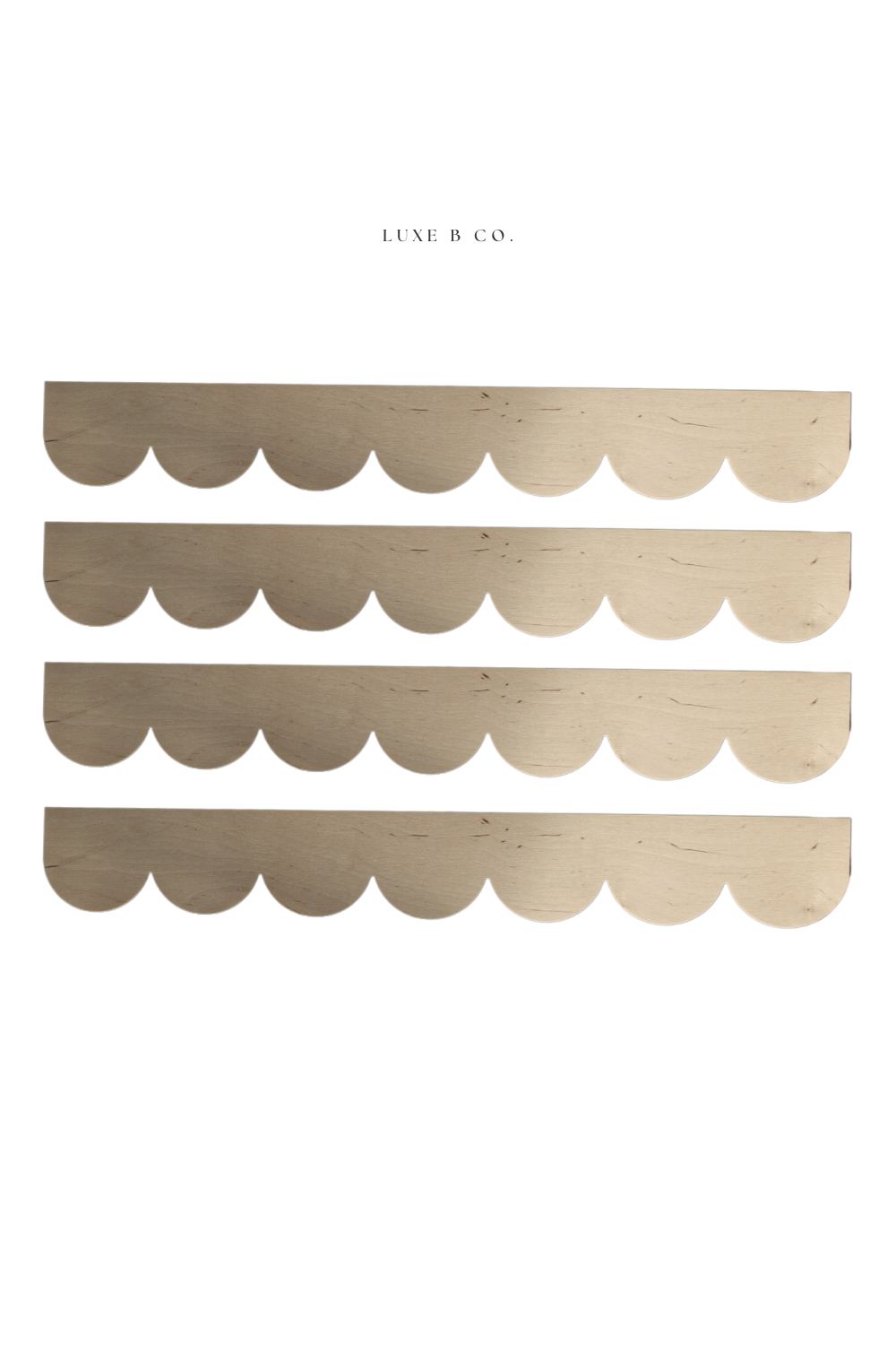 wooden trim with scalloped edges