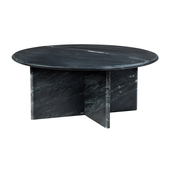 Round black marble table 