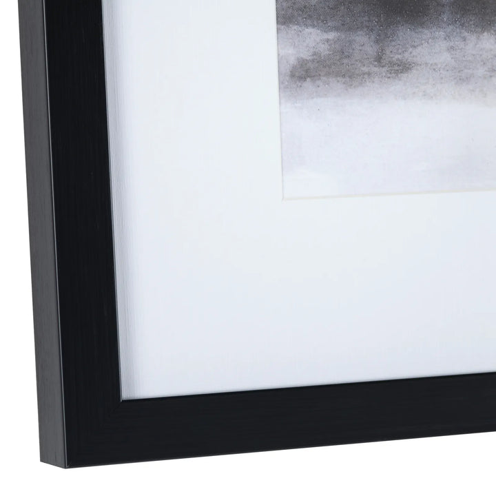 close up black and white landscape artwork with black frame