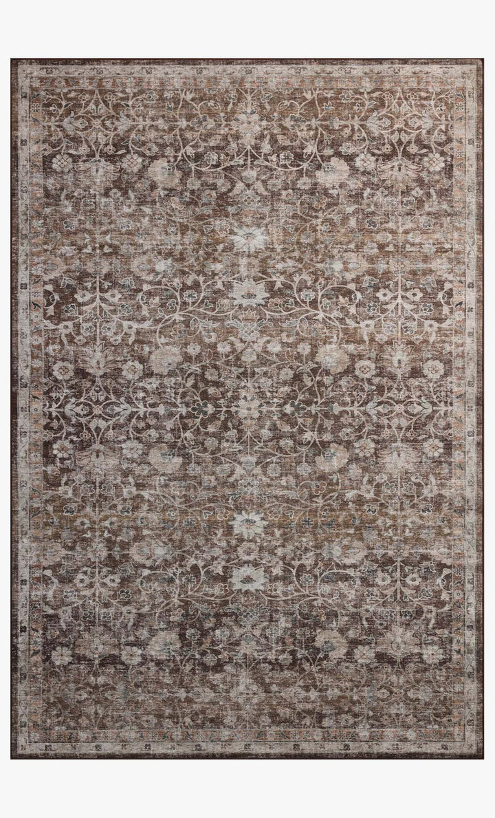 reddish brown earthy patterned rug