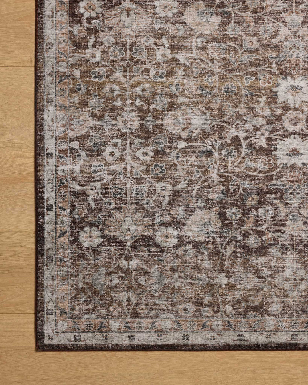 reddish brown earthy patterned rug