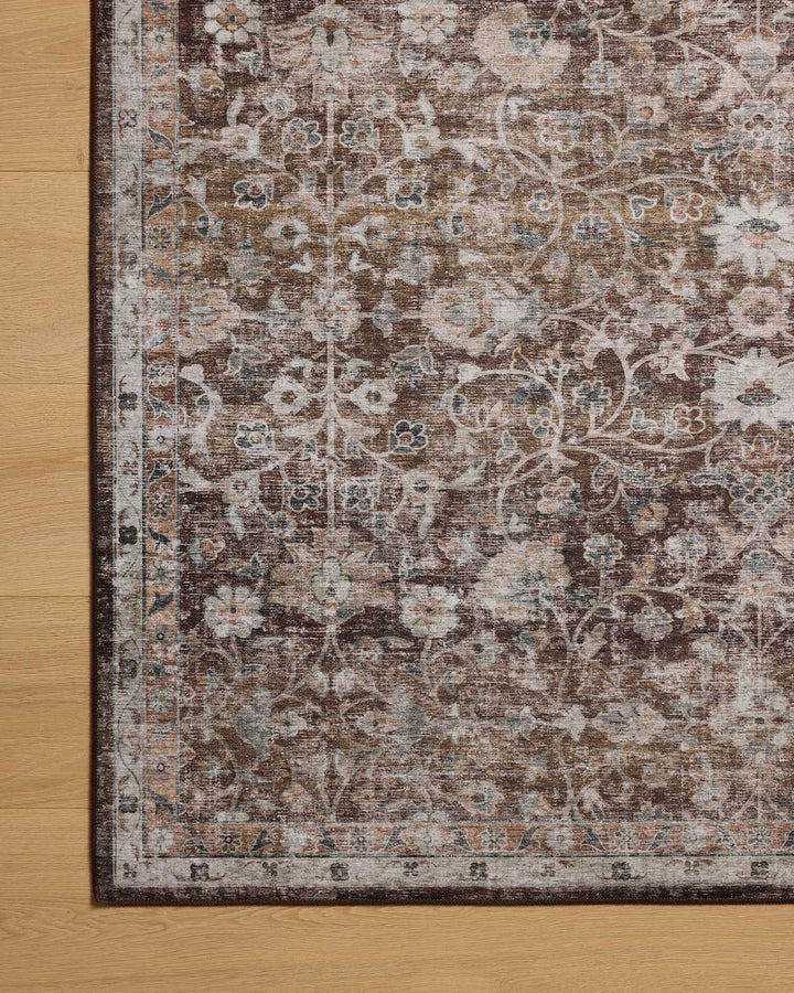 reddish brown earthy patterned rug