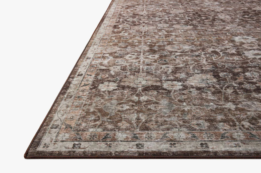 reddish brown earthy patterned rug