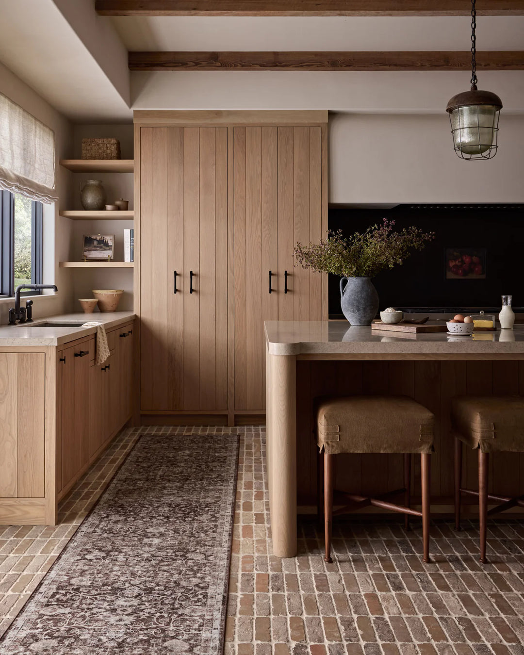 reddish brown patterned rug