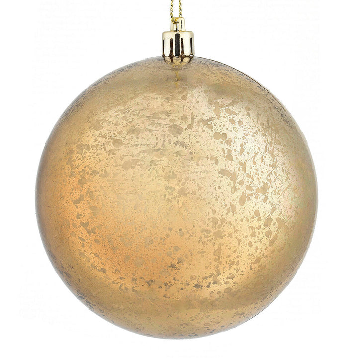 4" Mocha Shiny Mercury Ball Ornament