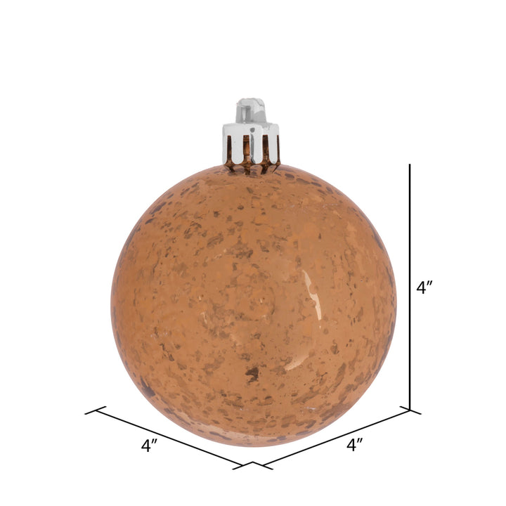 4" Mocha Shiny Mercury Ball Ornament