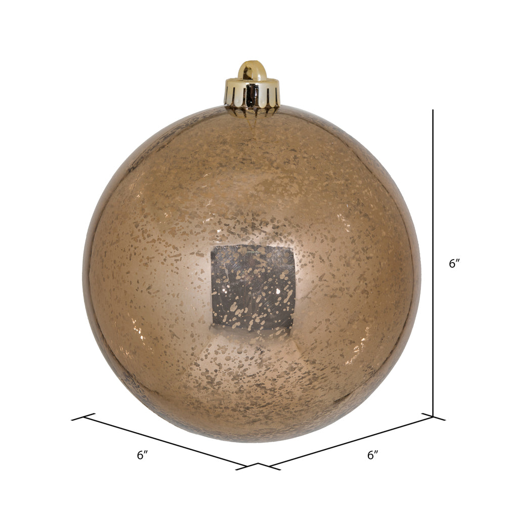6" Mocha Mercury Ball Ornament