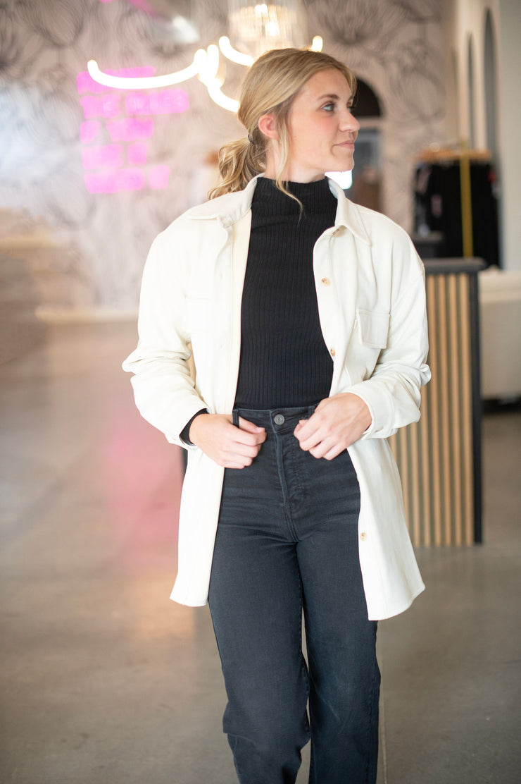 TEDDY FLEECE SHIRT JACKET