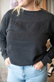 IOWA HAWKEYES BLACK SWEATSHIRT