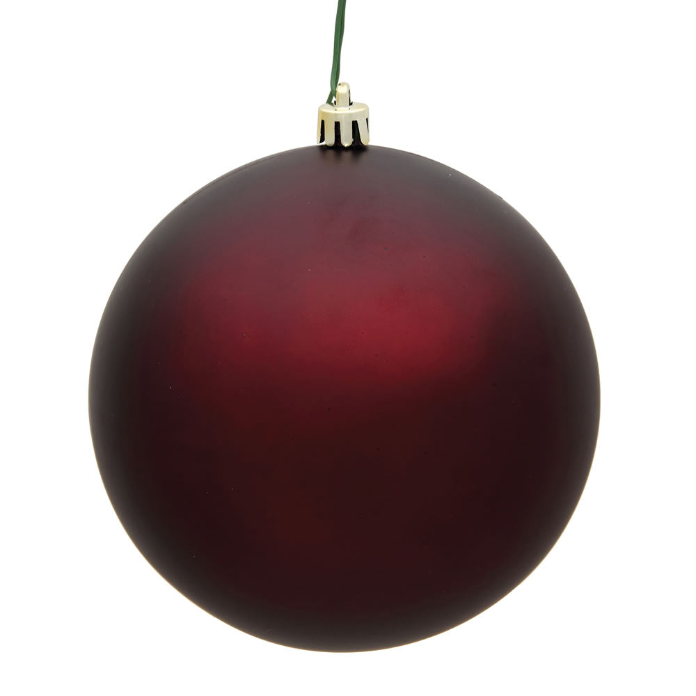 4.75" Burgundy Matte Ball Ornament
