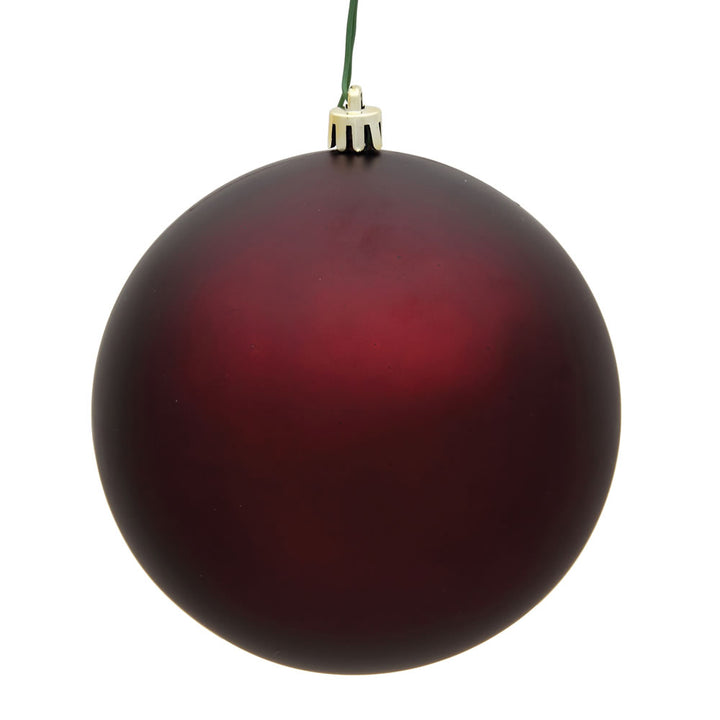 4.75" Burgundy Matte Ball Ornament