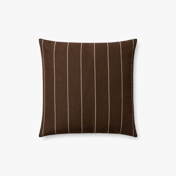 Keisha Chocolate Striped Pillow