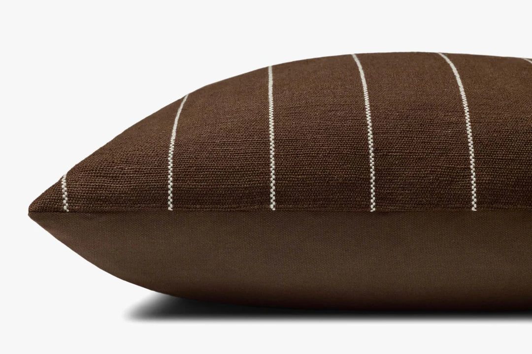 Keisha Chocolate Striped Pillow
