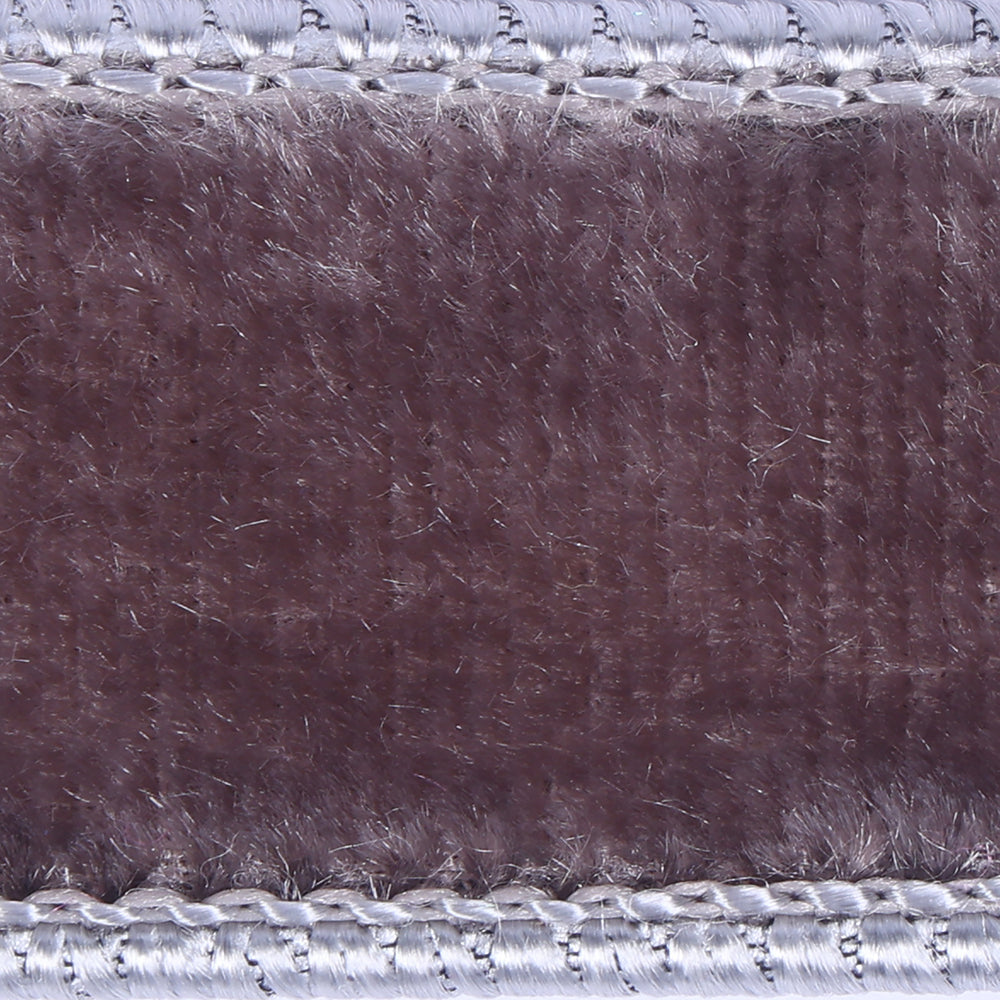 1" x 10yd Pewter Velvet Wired Ribbon