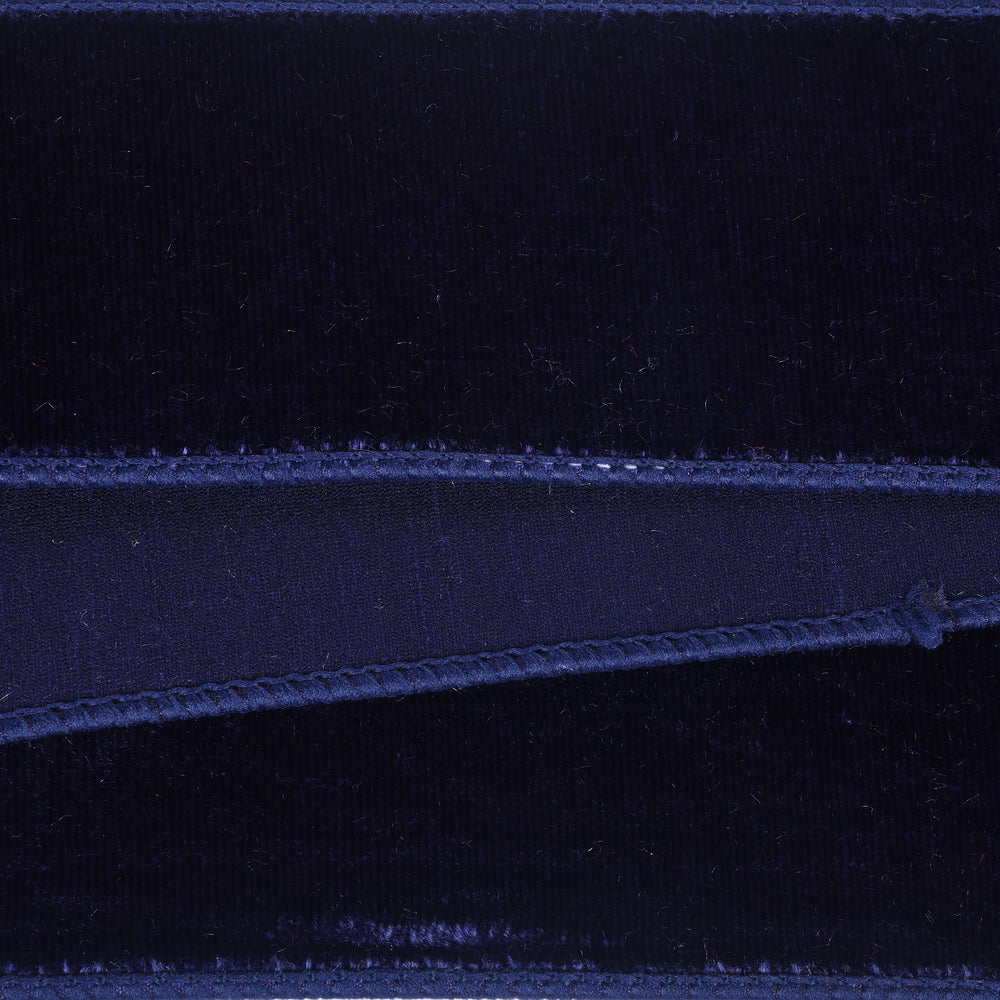 Midnight Blue Velvet Wired Ribbon