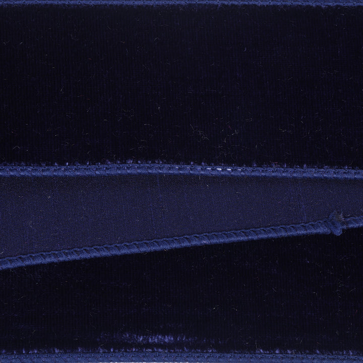 Midnight Blue Velvet Wired Ribbon