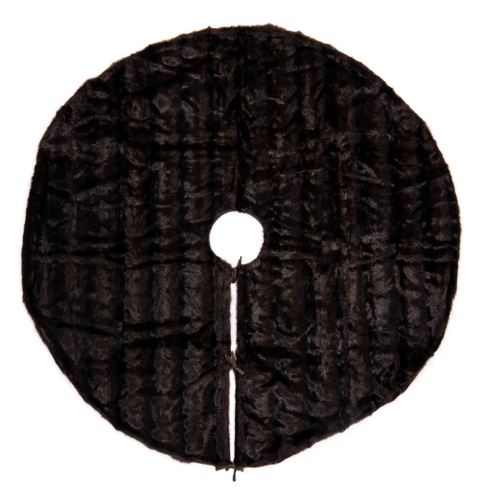 60" Cocoa Mink Faux Fur Tree Skirt