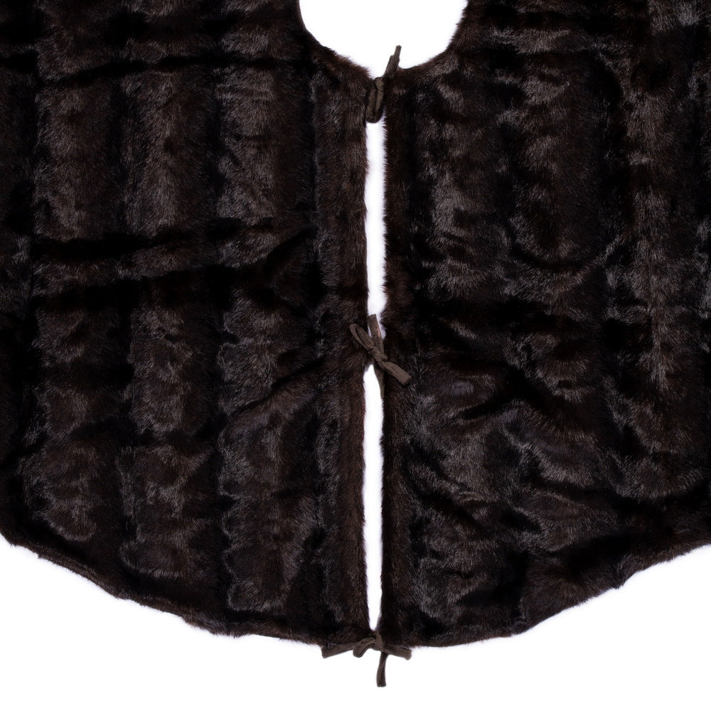 60" Cocoa Mink Faux Fur Tree Skirt