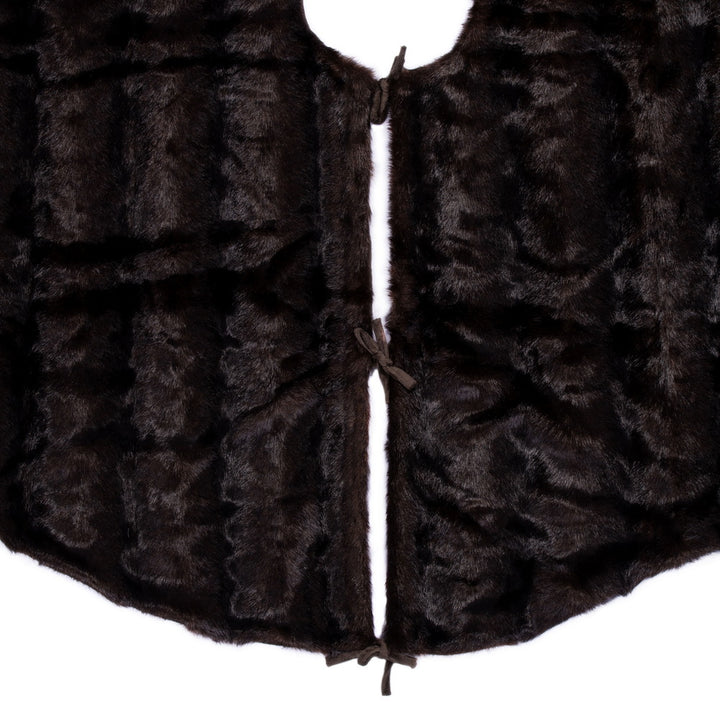 60" Cocoa Mink Faux Fur Tree Skirt