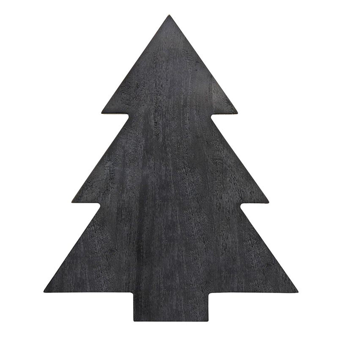 Black Christmas Tree Wood Board