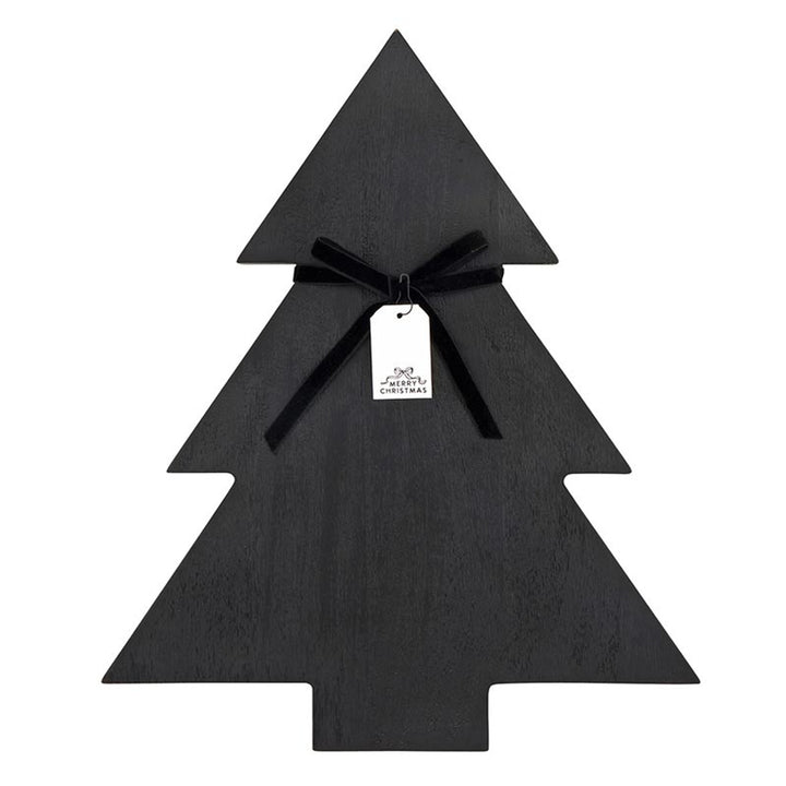 Black Christmas Tree Wood Board