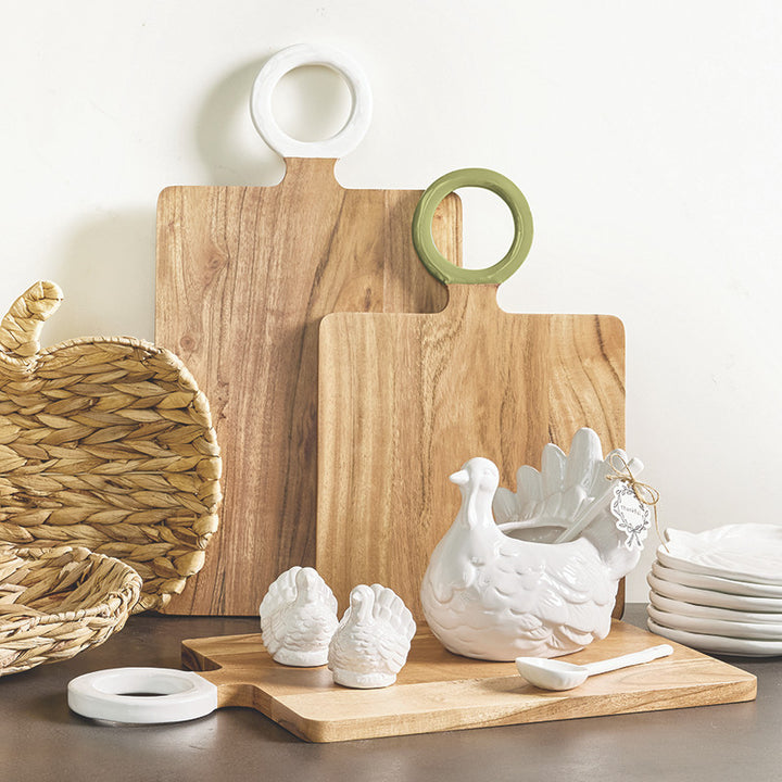 Ceramic Turkeys Salt + Pepper Shakers