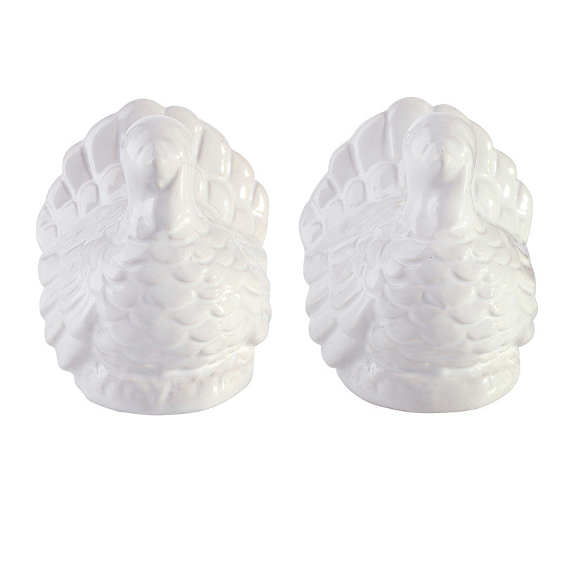 Ceramic Turkeys Salt + Pepper Shakers