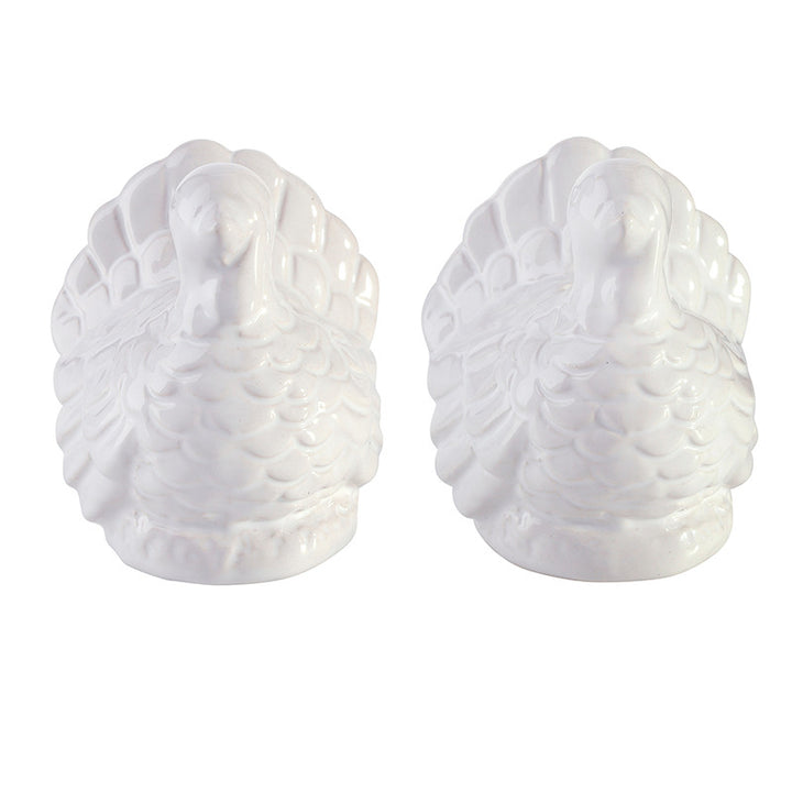 Ceramic Turkeys Salt + Pepper Shakers