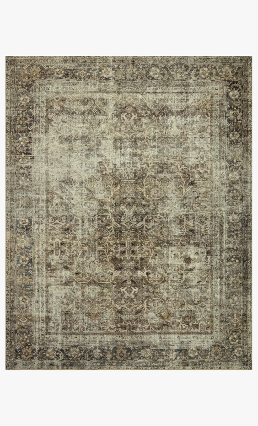 pebble and taupe warm toned rug with a subtle pattern