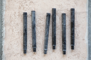 Unscented Taper Candles, Powder Finish, Set of 12