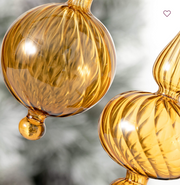 GOLD FINIAL CHRISTMAS ORNAMENT  2 sizes