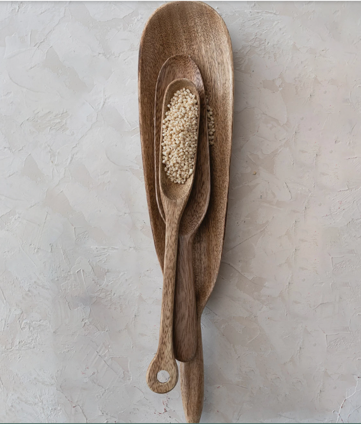 10"L Acacia Wood Spoon, Natural