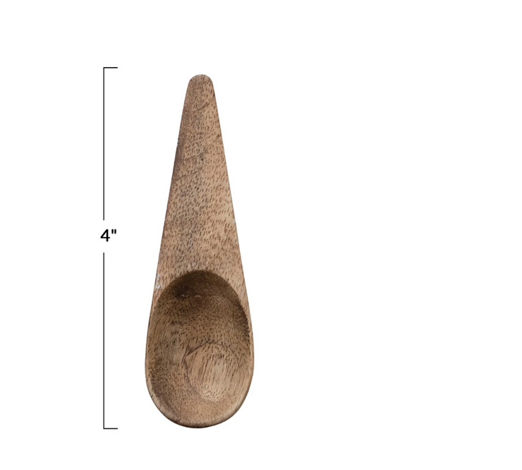 4"L Mango Wood Spoon, Natural