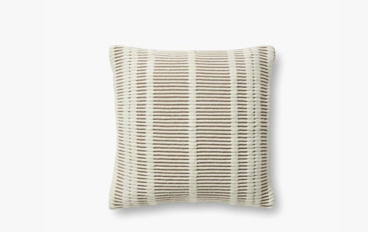 IVORY / COFFEE 18x18 pillow
