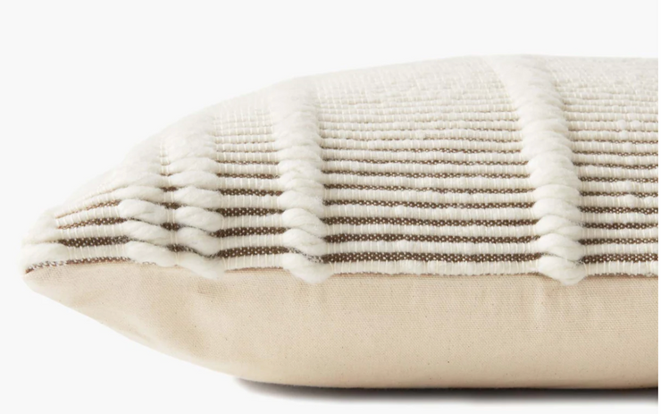 IVORY / COFFEE 18x18 pillow