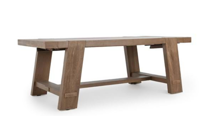 SANTA BARBARA 112" EXTENSION DINING TABLE MEDIUM BROWN