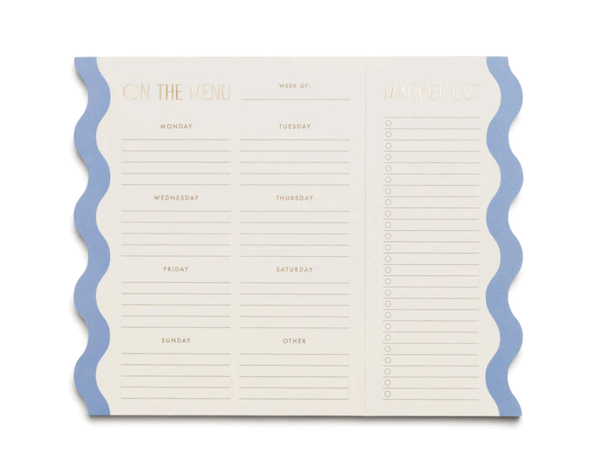 MEAL PLANNER NOTEPAD WITH MAGNETS - CLOUD + CREAM