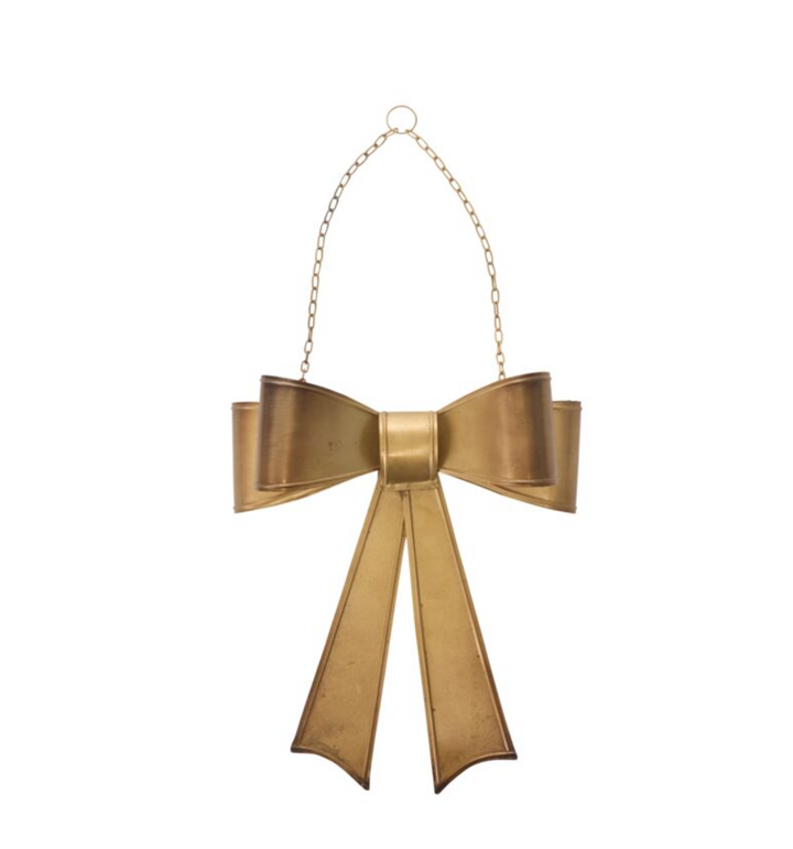 large metal gold bow