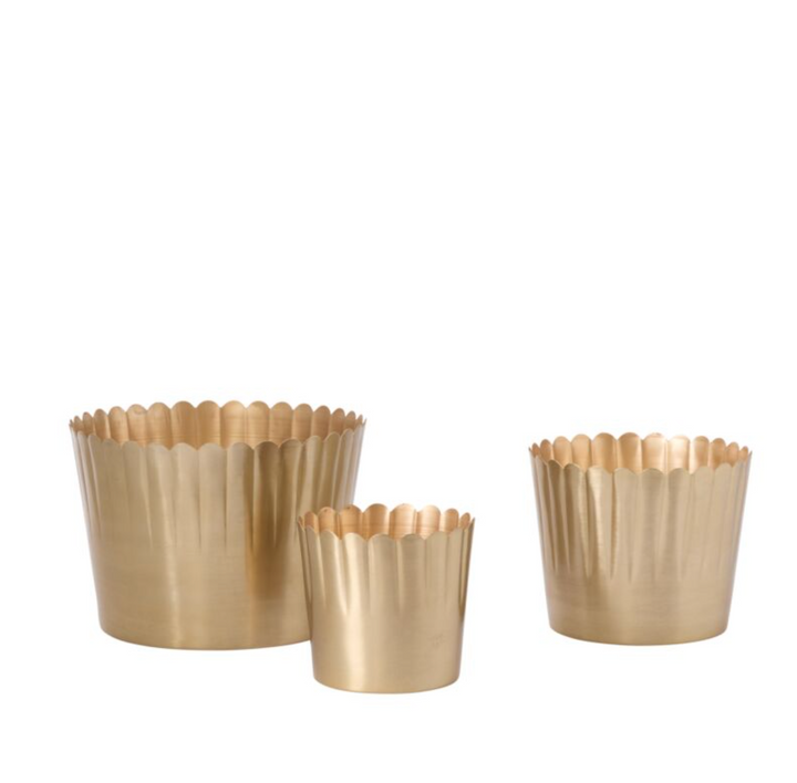 Gold Pleated Pot