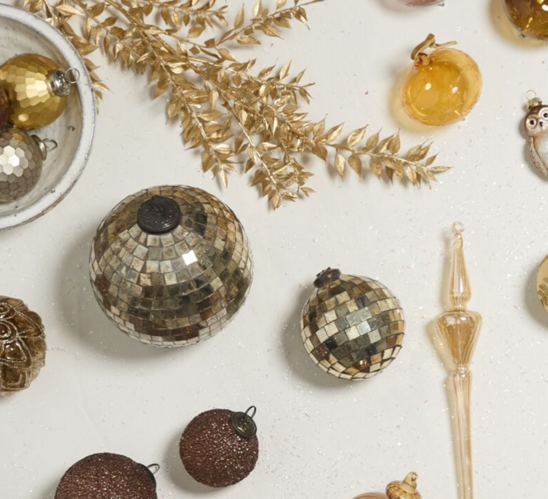 Antiqued Disco Ball Ornament