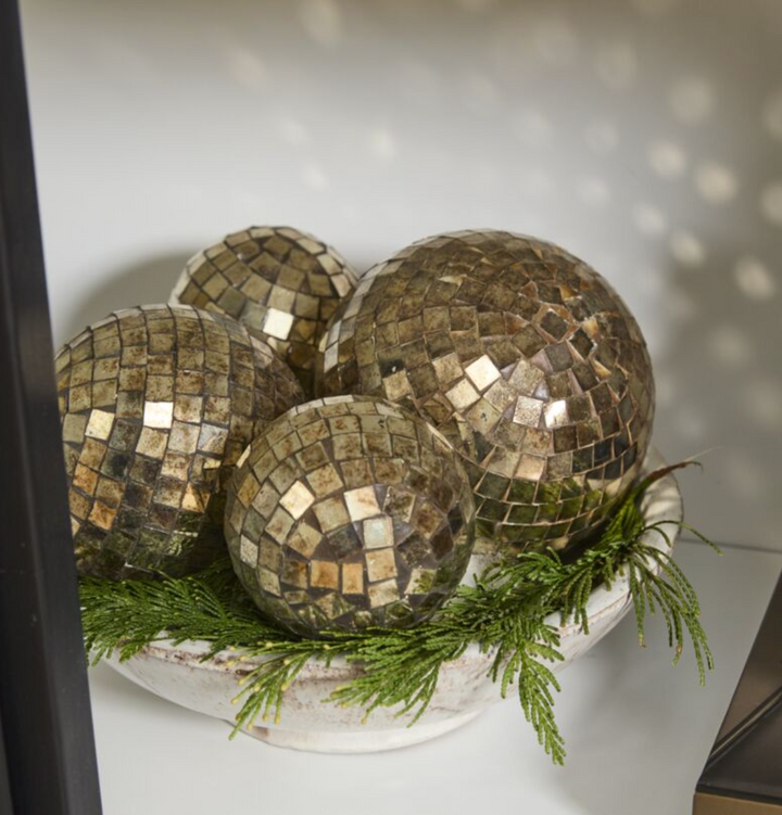 Antiqued Disco Ball Ornament