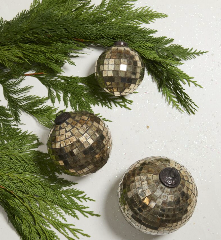 Antiqued Disco Ball Ornament