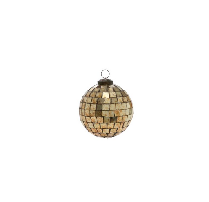 Antiqued Disco Ball Ornament