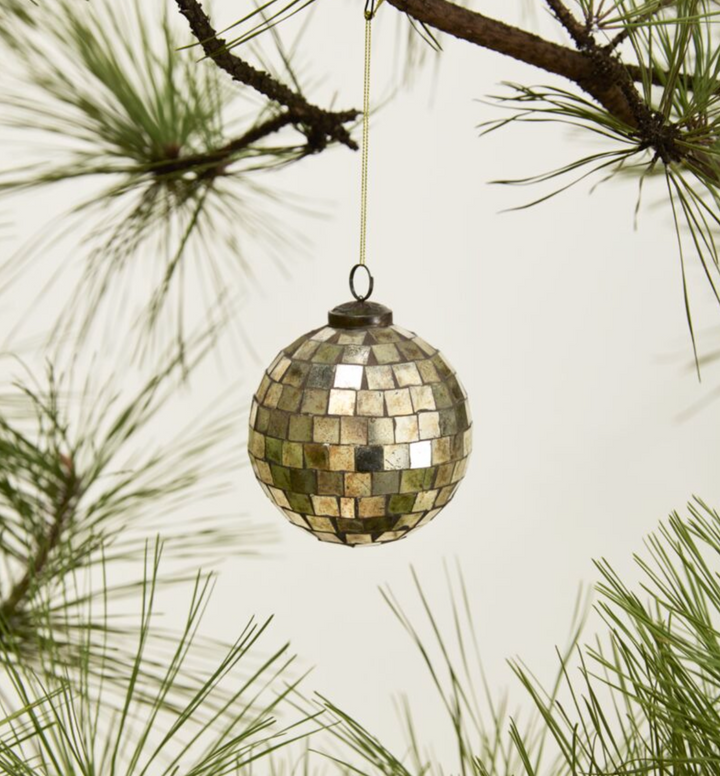 Antiqued Disco Ball Ornament