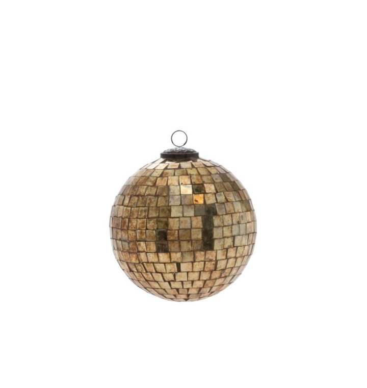 Antiqued Disco Ball Ornament