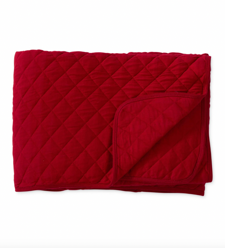 60 Inch Red Quilted Throw